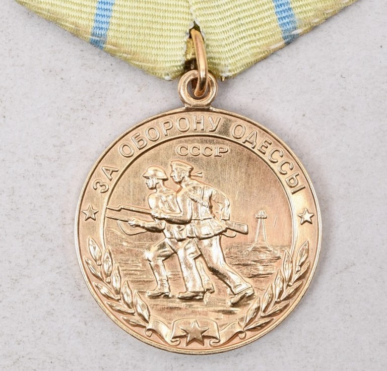 Russia WWII Medal for the Defense of Odessa Type 2