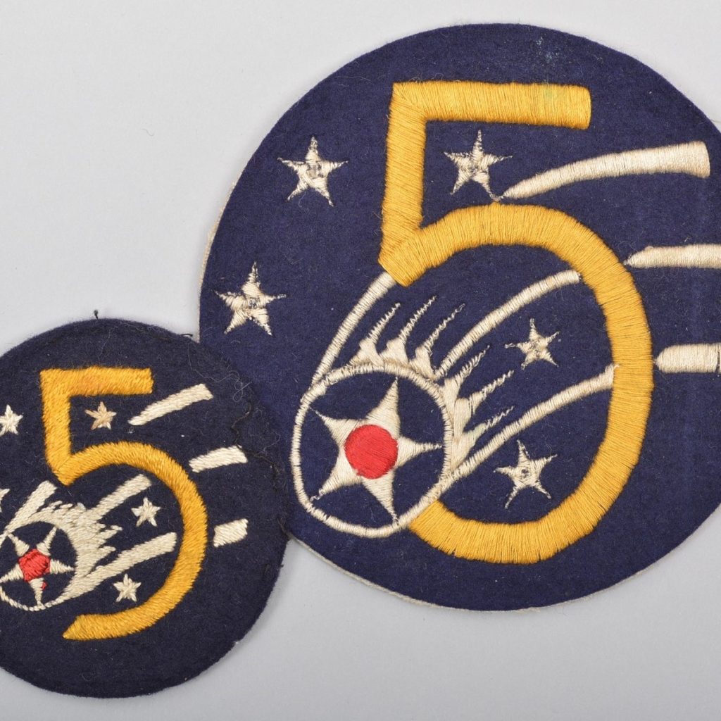 5´th Airforce, Large Cloth A2 Patch and smaller cloth Armpatch